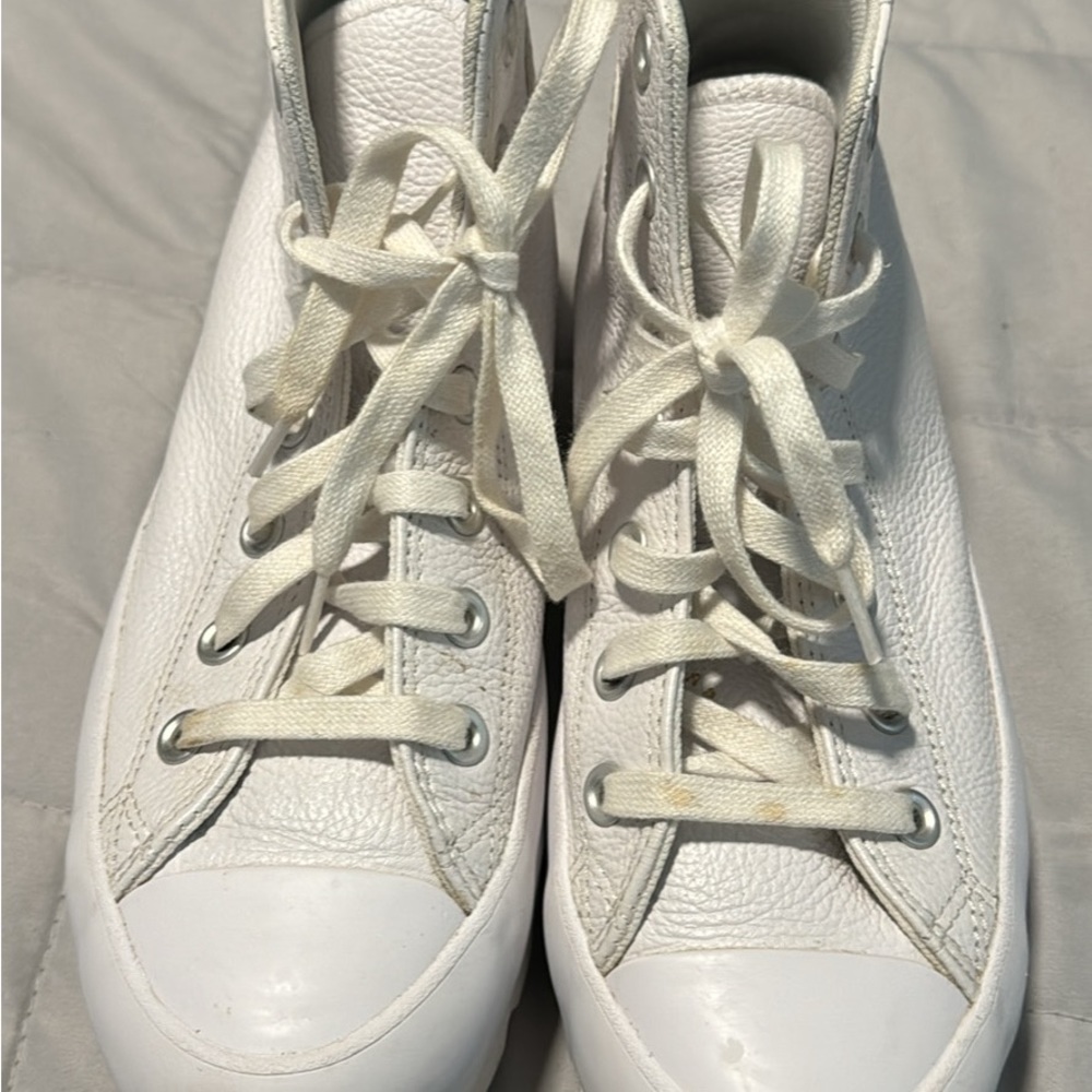 White leather converse